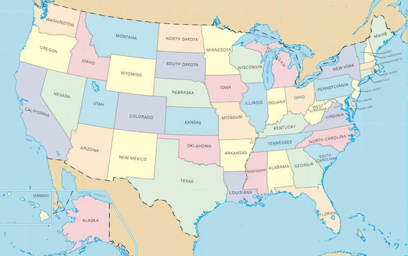 United States map